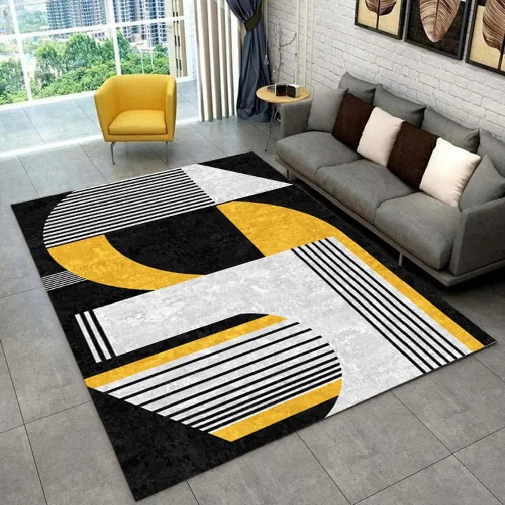 

Современный геометрический линейный коврик, нескользящий ковер для гостиной, спальни, моющийся коврик для ванной, кухонный коврик для двери 40X60cm-16x24in