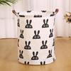 Foldable Waterproof Cotton Linen Storage Basket for Laundry