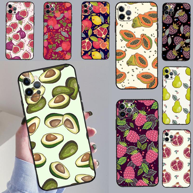 Avocado Pear Papaya Pomegranate For OPPO Reno 12F 13F 14F 11F 10 11 12 13 14 Pro 8T 7 8 Lite OPPO Find X9 X8 X6 X5 Pro Case