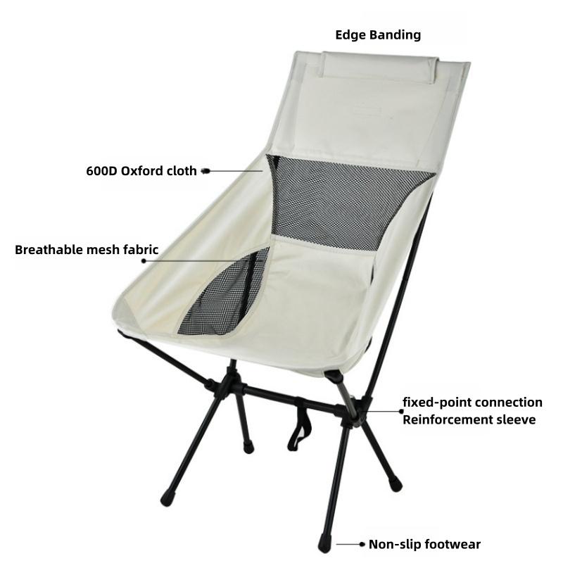 Outdoor Portable Folding Space Chair Moon Chair Beach Camping Fishing Leisure Outdoor Folding Chair