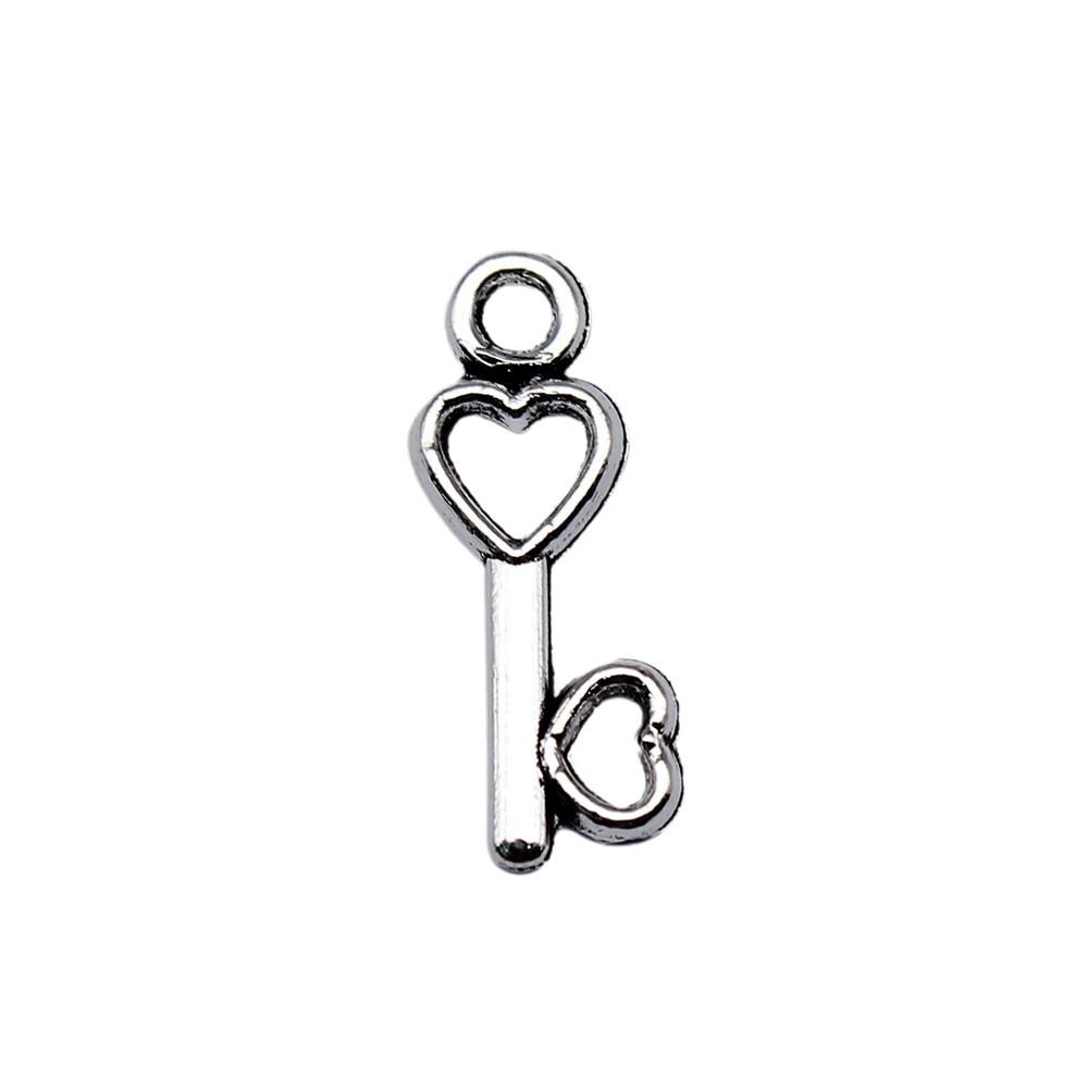 Simple Skeleton Key Charms Multi Color Alloy Pendants For Vintage Themed Jewelry
