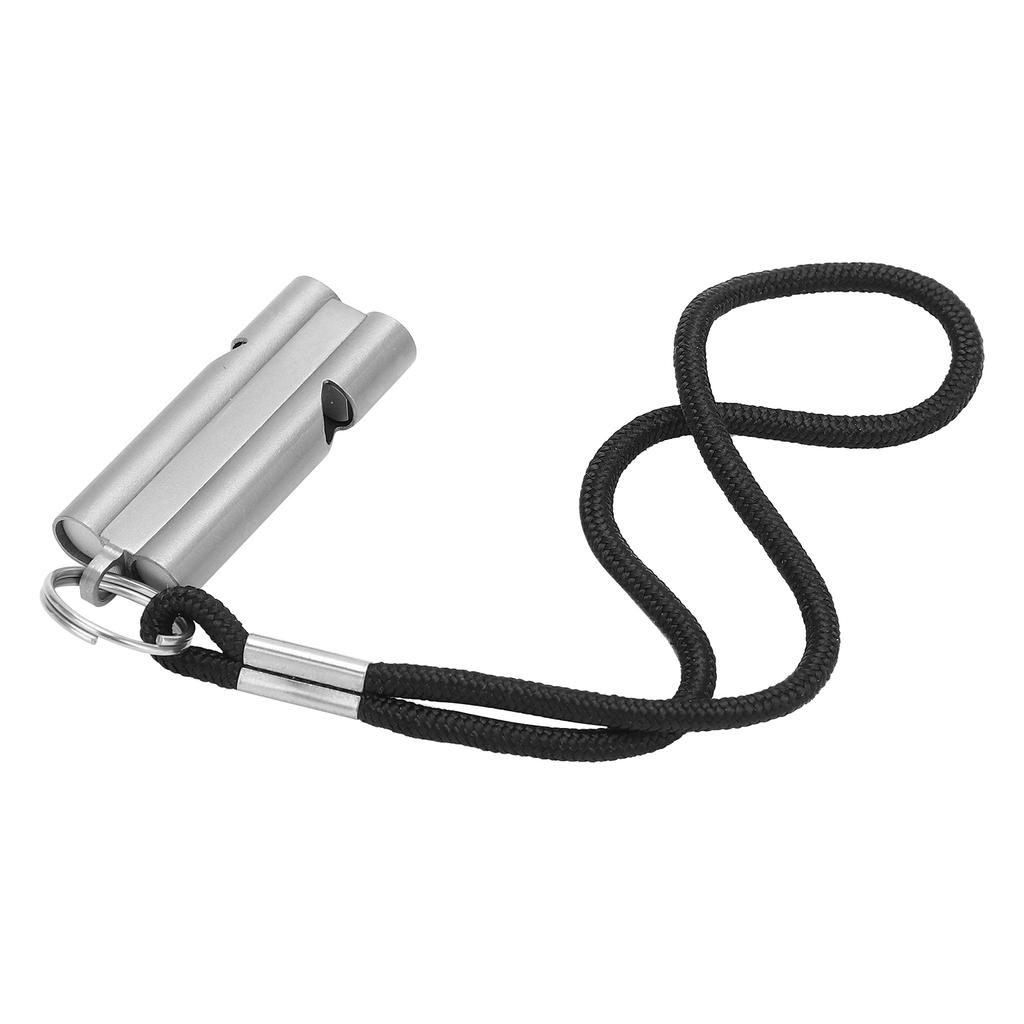 Pure Titanium Whistle with Lanyard Outdoor Survival Whistle High Decibel Whistle Emergency