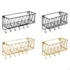 Shelf for Shower Basket with Hooks, Organizer, Storage Shelf, Iron, Rust Proof, Wall Mounted, No