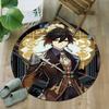 1pc Genshin Impact2 Print Round Carpet Chair Round Carpet Suitable for Bedroom Living Room Home Decorative Carpet