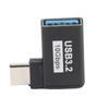 90 Degree USB 3.2 Female To USB‑C Male OTG Adapter Support High Speed Data Sync Fast Charging