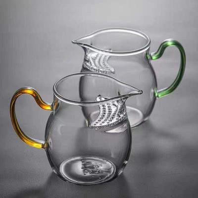 Thickened Glass Fair Cup Japanese Tea Sea Cup High Borosilicate Heat-resistant Kung Fu Tea Set with Filter Male Cup Tea Dispenser