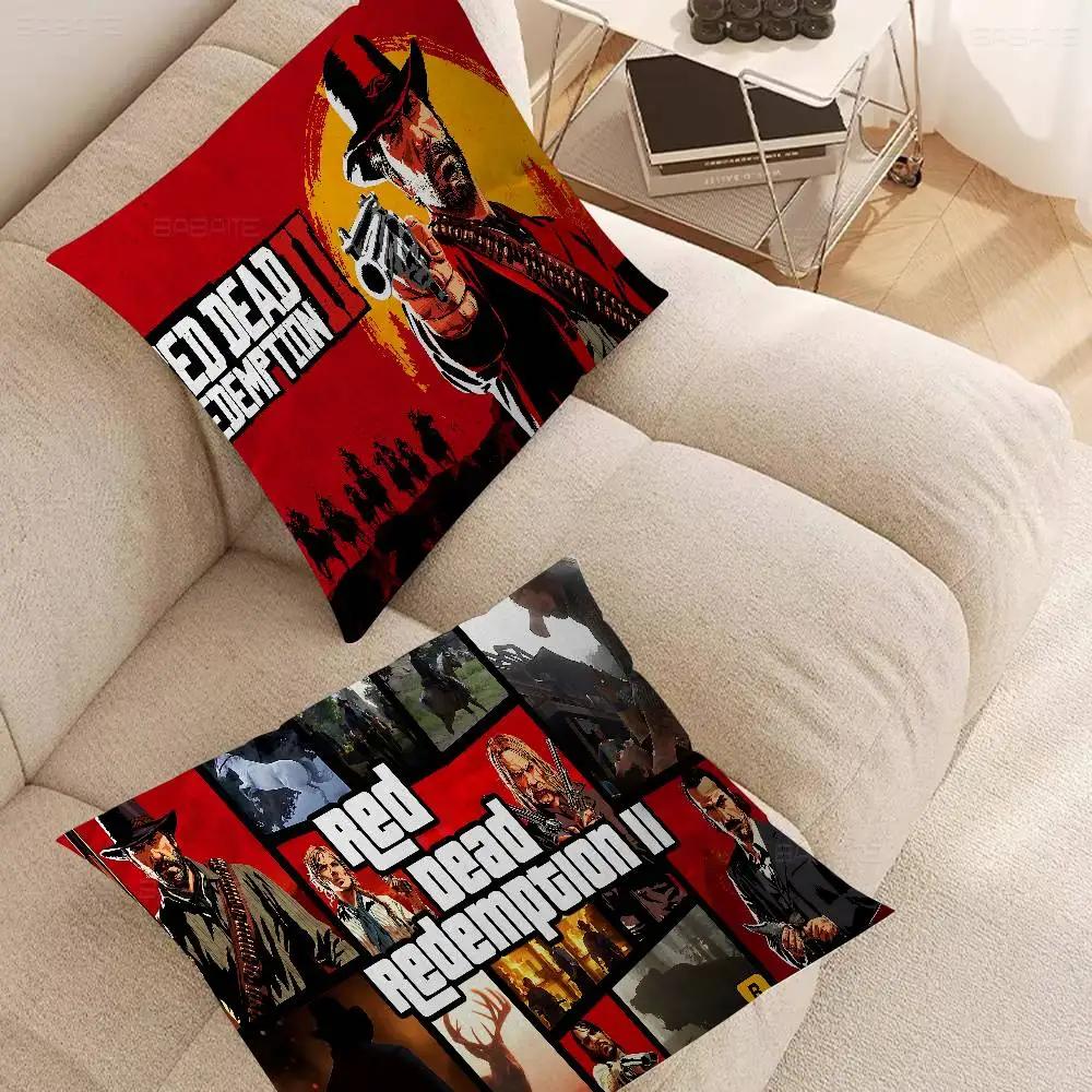 Spiel Red Dead Redemption 2 Kissenbezug Polyester Sofakissen Dekorative Wurfkissen Heimdekoration Kissenbezug
