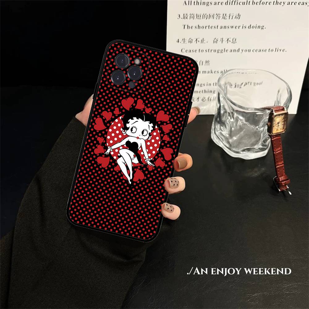 

B-Betty-Cute-Boop For Iphone 17 16 15 14 11 12 13 Pro Max Plus Case Cute Art Phone Cover iPhone 11 pro