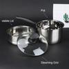 BORREY2.5LSoup Pot Milk Pan Steamer Thickened Metal Pot Universal Cooking Pots For Induction Cooker Gas Stove Steam Pot Cookware