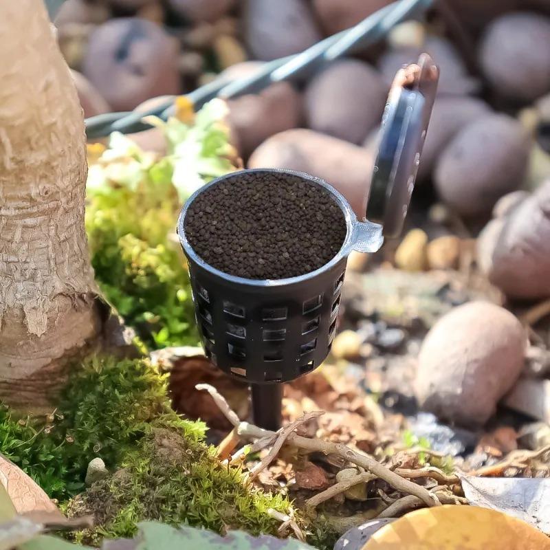 100/20 Stück Pflanzendüngerkörbe, Kuppelgehäuse, Kunststoff, automatische Kindergartentöpfe mit Deckel, Pflanzenwanzen, tragbare Bonsai-Abdeckungsbox, Werkzeuge