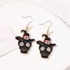 Skull Halloween Earrings Trick Spider Dangle Earrings Creative Pumpkin Ear Studs  Gift