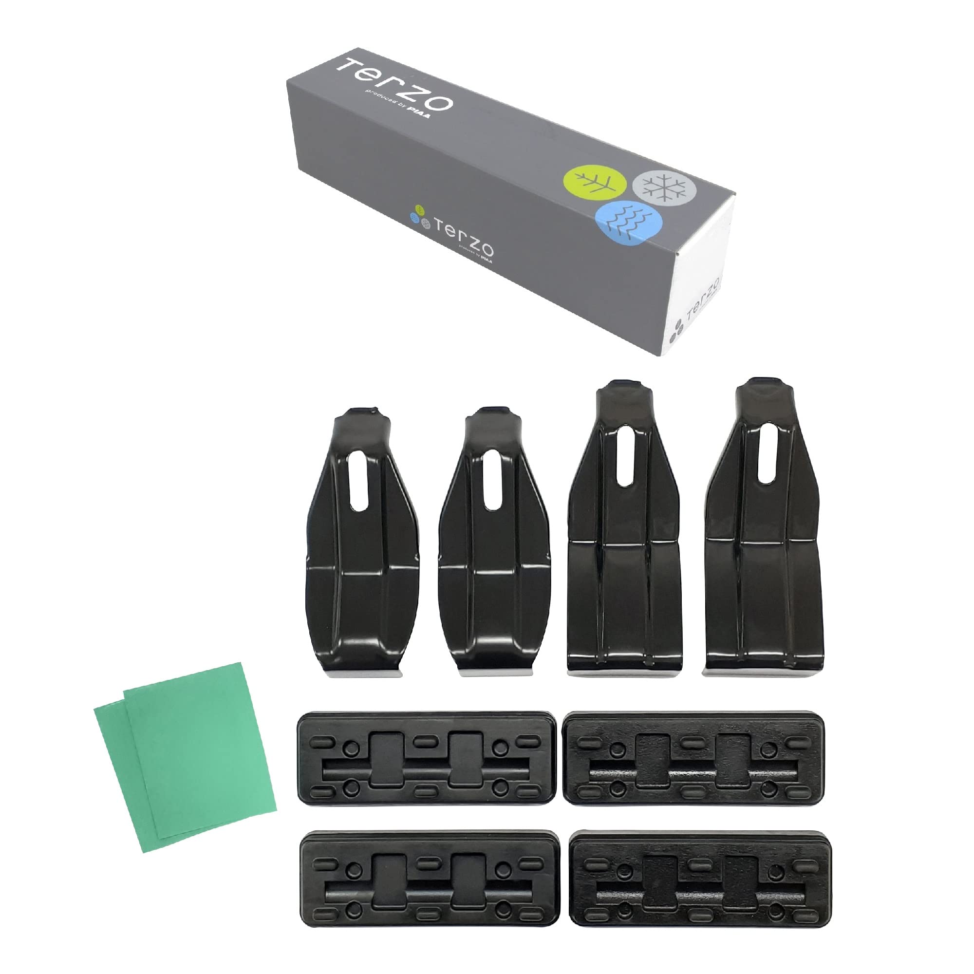 

Багажник на крышу Terzo с монтажным комплектом для Mitsubishi Eclipse Cross и других EH454 (от ПИАА) Крепления для багажника/базы, 4, Черный, Транспортные средства, чёрный