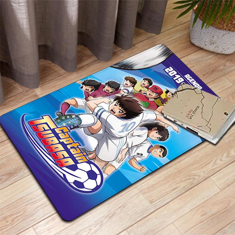 Captain Tsubasa Anime Print Rug Floor Mat for Living Room or Bedroom Soft and Comfortable Carpet a Gift for Birthday and Holiday.