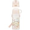 Skater Kids' Stainless Steel Water Bottle, 2-Way Design, 420ml (Direct Drinking) and 350ml (Cup Drinking), Sumikkogurashi Sweets Shop Design, Lightwei