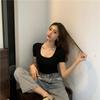 2025 Women's Summer Short-Sleeve Korean Slim Crop Top