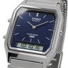 CASIO ANA-DIGI Vintage Series AQ-230EM-2A Mesh Metal Band Unisex Dual Time Navy