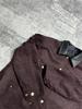 2024 Women's Retro Suede Velvet Lapel Jacket - Wine Red