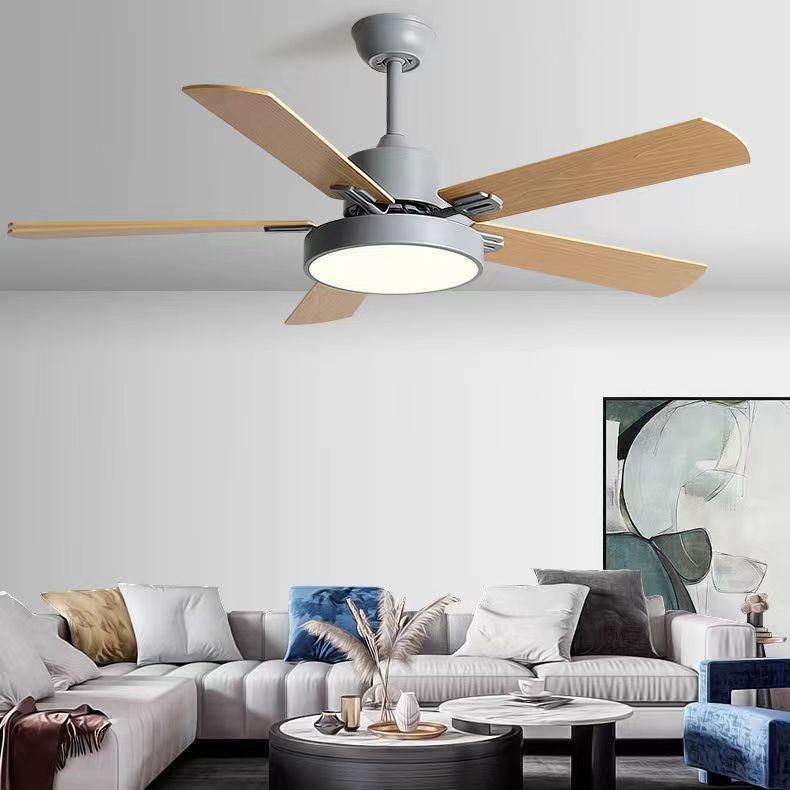 Nordic Style Ceiling Fan Light: Silent, Integrated Pendant for Living & Dining Room Ambiance