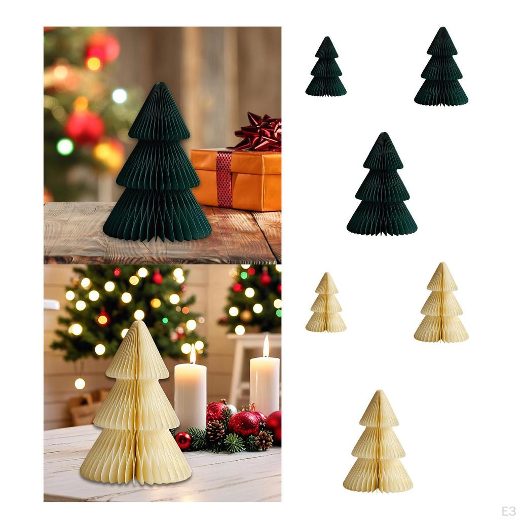 Papierowa Dekoracja Choinkowa 3D Plaster Miodu Nowoczesna Ozdoba Dekoracyjna Na Stół