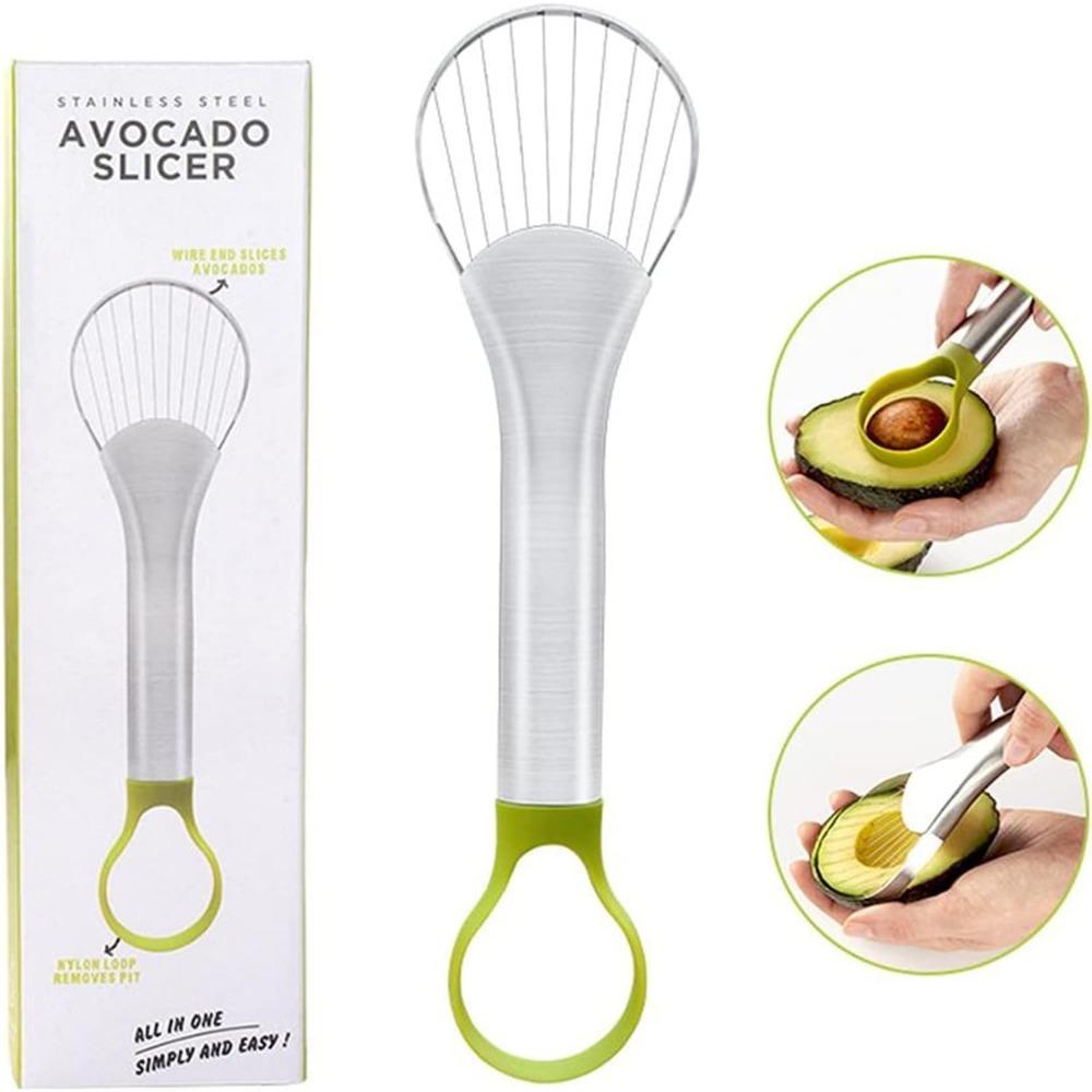 Premium Stainless Steel Avocado Tool Slicer Peeler Corer for Quick Safe Cutting Thin Uniform Slices Gadget Rust Proof No Mess