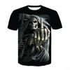 new men's horror skull Halloween print breathable and comfortable round neck T-shirt outdoor party casual top