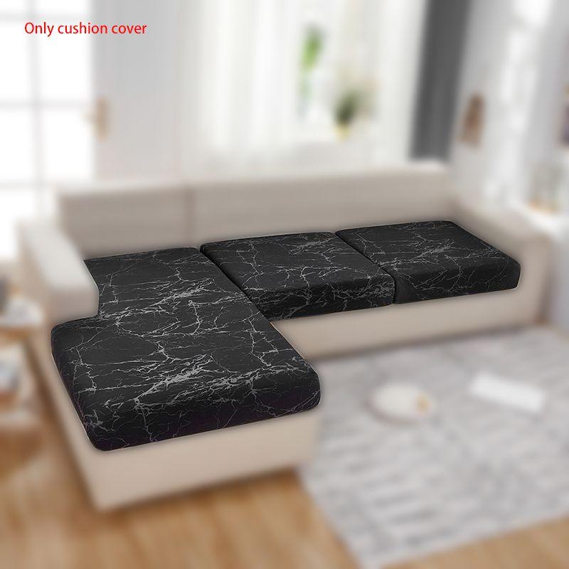 

Диван Принт Эластичный Чехол на Подушку Сиденья Мягкий Стул Домашние Животные Дети Защита Мебели Black Marble,50x63cm/19.68x24.80in