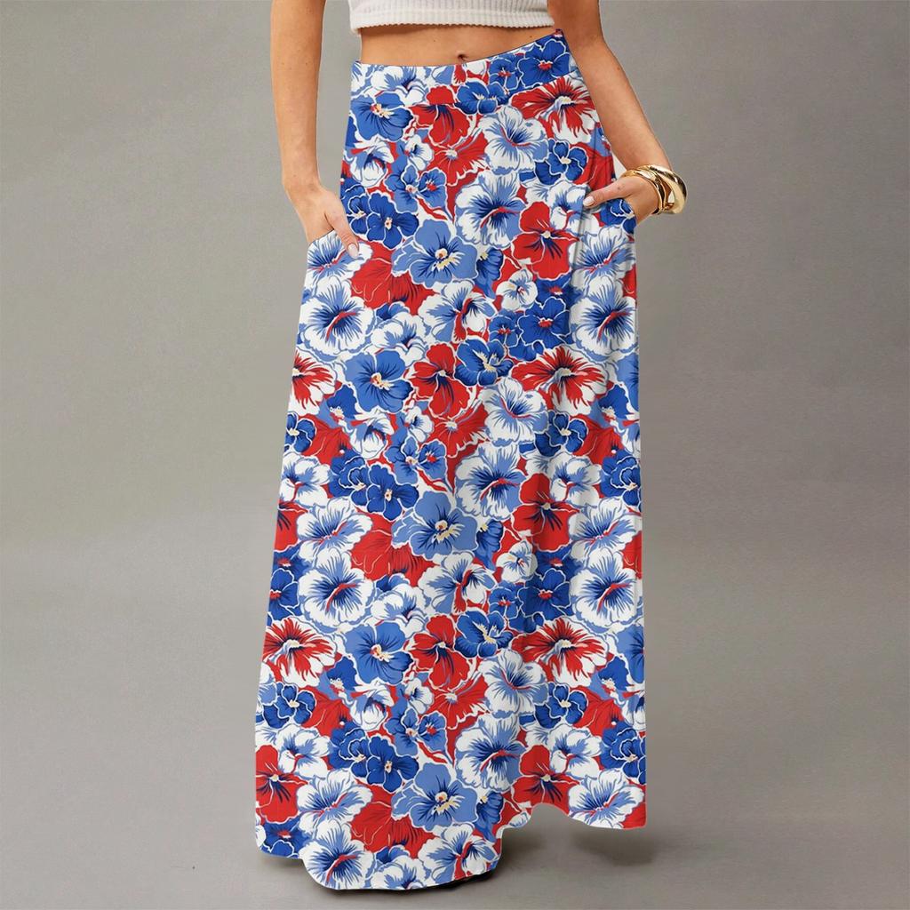 Women's Flowing Maxi Dress Regular Casual Summer Floral Print Bohemian  Skirt