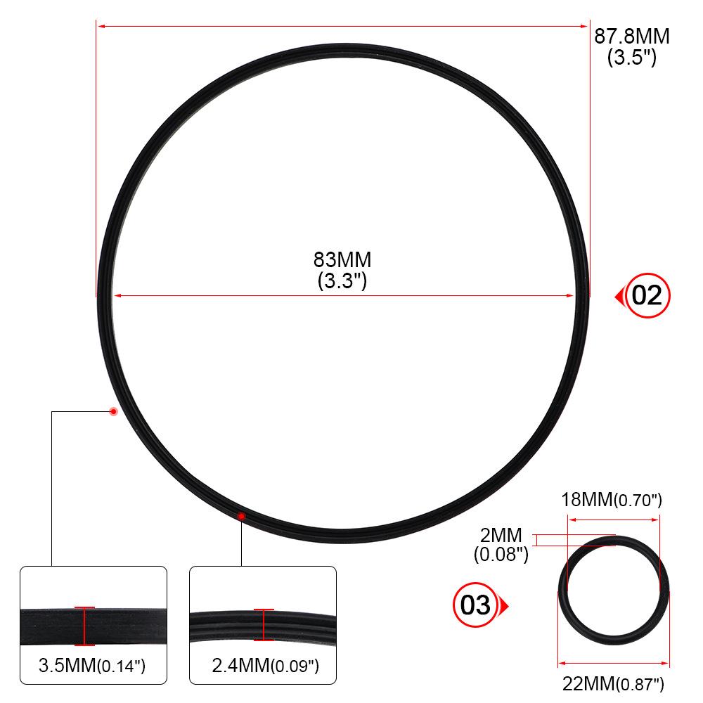 Seal Gasket for Vacuum Pump Repair - Fits Beetle, Jetta, Passat, Golf 2.5L (07K145100C)