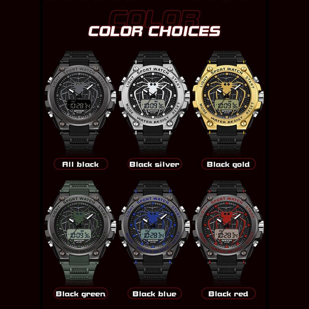 SANDA Business Fashion Trend Watch Luminous Waterproof Personalised Large Dial Watch