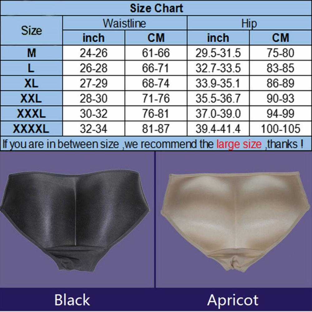 Padded Butt Enhancer Molded Fake Ass Shapers Briefs Panties
