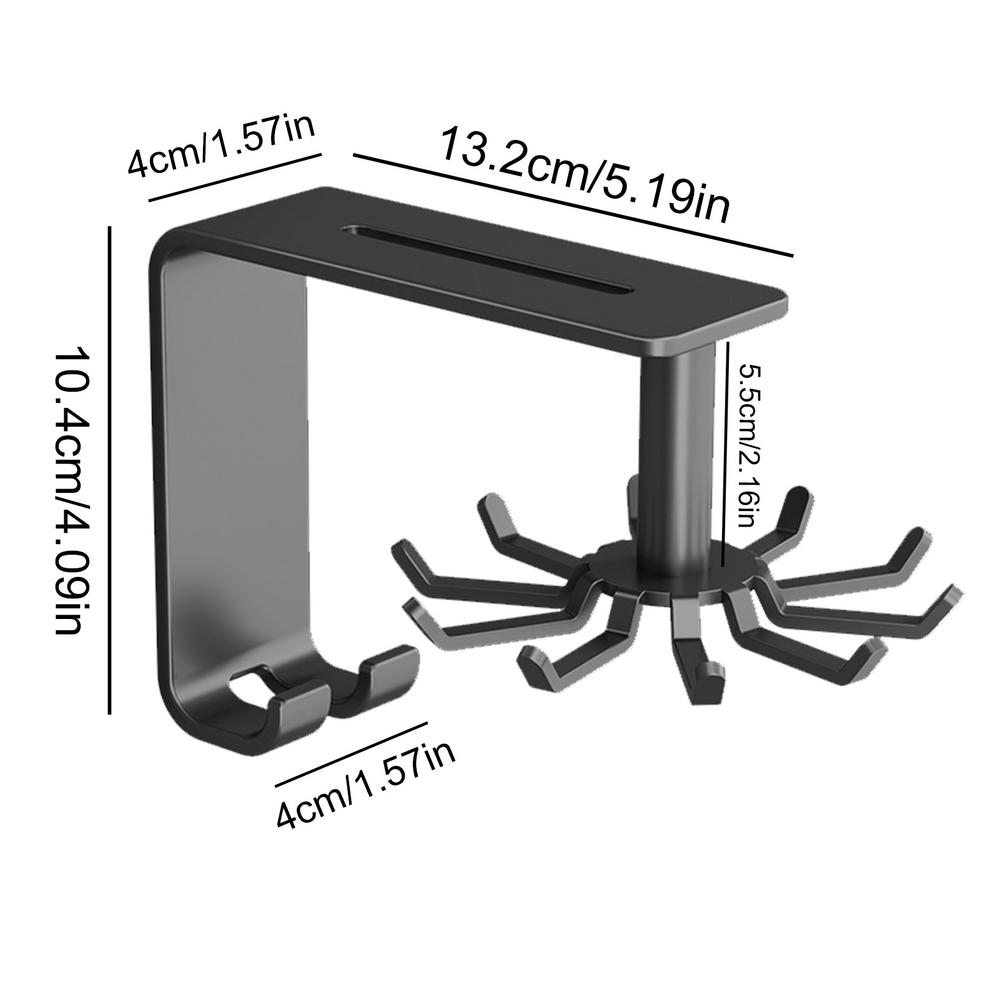 

Подвесные крючки кухонные и органайзер для хранения, гаджеты, полка-органайзер, домохозяйка на стене, подставка для разделочной доски, лопатка, ложка, подставка для ножей чёрный