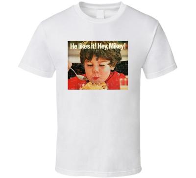 He Likes It Hey Mikey Life Cereal Most Memorable Vintage Ad Slogan T Shirt
