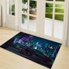 Cyberpunk Neon Cityscape Carpet Rug Soft Washable Anti Slip Home Living Room Sofa Mats Personalized Christmas Rug