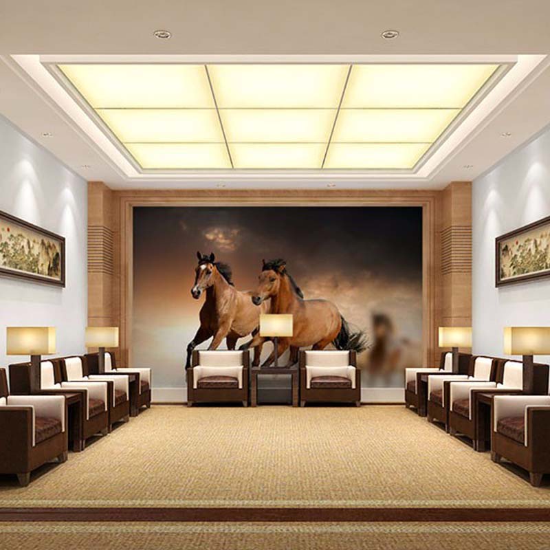Photo Wallpaper 3D Stereo Running Horse Mural Living Room Hotel Study Classic Interior Decor Wallpaper Papel De Parede 3D Fresco