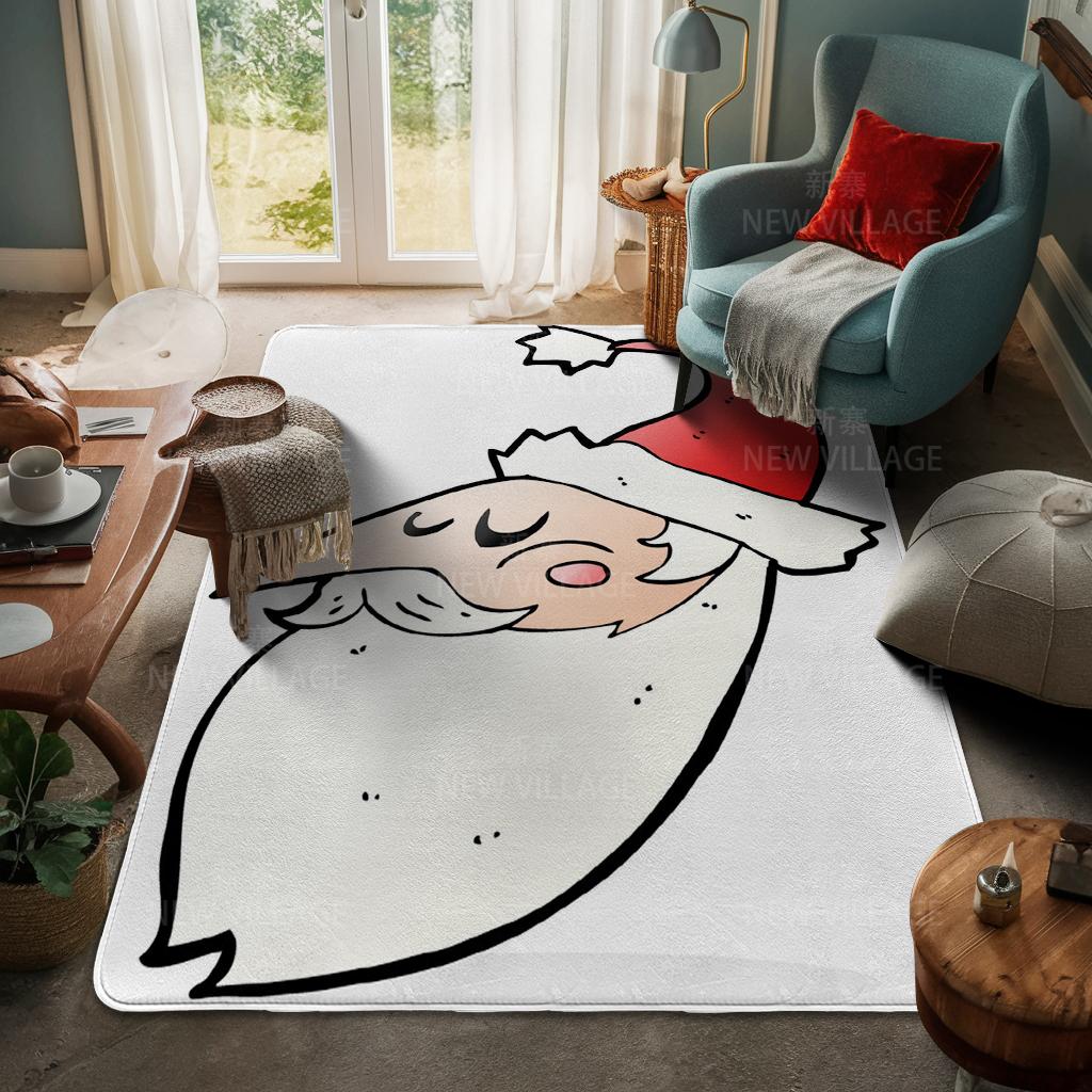 House Entrance Carpet Home Door Mat Living Room Bath Foot Bathroom Non-slip Water Absorption Rugs Bath Merry Christmas Winter