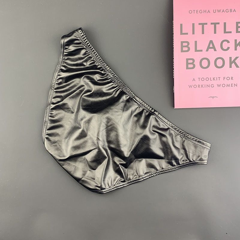 Men's Faux Leather Sexy Fashion Low-Rise Stretch Slim Fit shorts