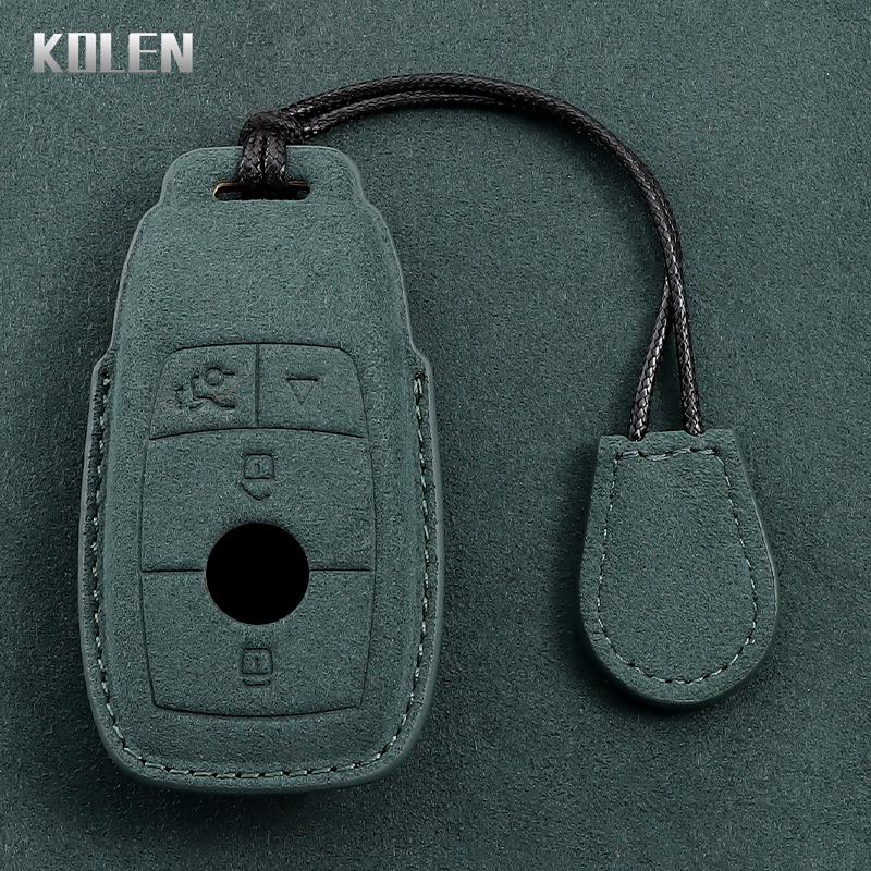 Car Remote Key Case Cover Shell For Mercedes Benz A C E S G Class Glc Cle Cla Glb Gls W177 W205 W213 W222 X167 Amg Leather Fob