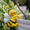 2 ks včelí květináč ozdoba závěsná socha včely pryskyřice kreslená figurka včely medonosné pro hrnkové rostliny květináč okraj dekorace