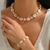 European and American personalized soft pottery necklace fashion coconut tree starfish flower pendant long necklace stacked collarbone chain