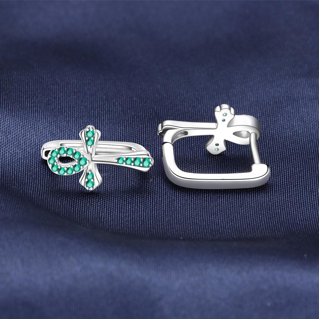 Exquisite Colorful Zircon Hoop Earrings for Women Copper Silver Plated Earrings Jewelry for Wedding Engagement Party