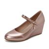 Fashion 2025 Spring Ankle Strap Buckle Wedges Women Shoes Height Heels Office Party Wedding Shoe Casual Women Pumps Zapatos Mujer