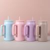 Large Capacity Travel Cup with Handle & Straw, Leak-Proof, Portable, Fits Car Cup Holder, Ice Cooler Function