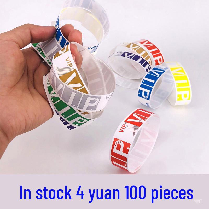 

Waterproof Synthetic Paper Wristband: Anti-Counterfeit ID for Amusement Parks & Concerts VIP Purple 100 pcs