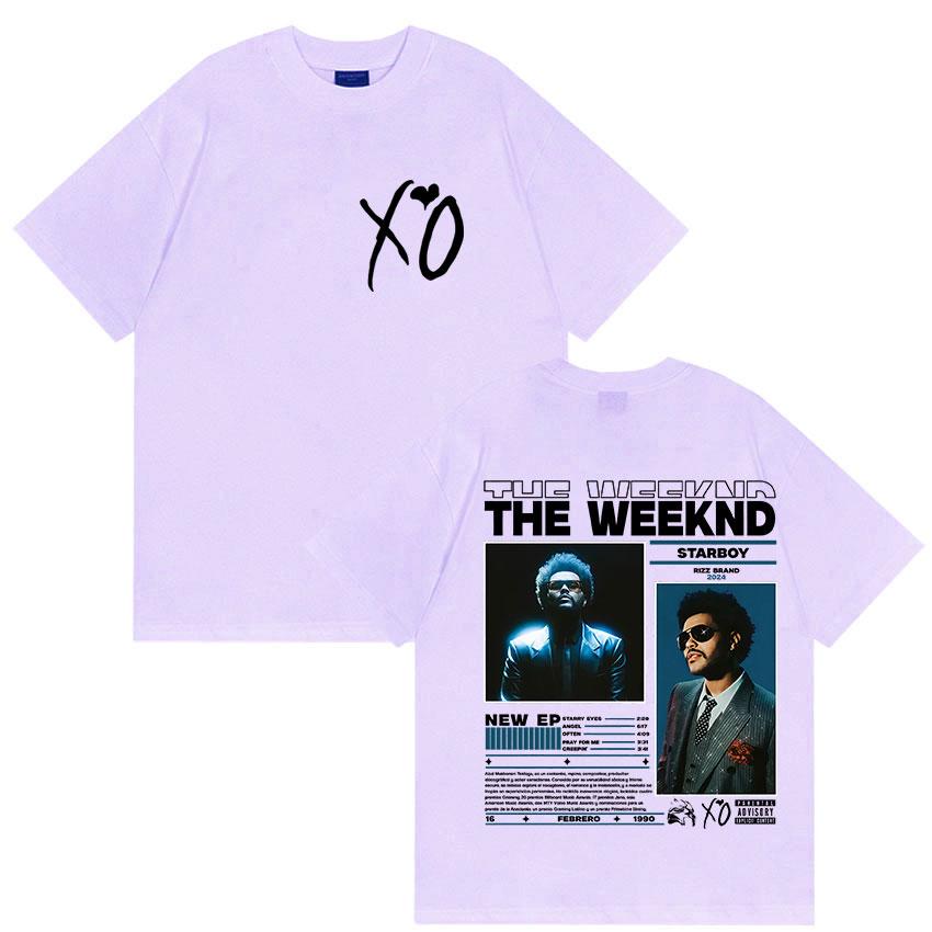 Rapper THE WEEKND STARBOY XO Tour 2026 Retro Graphic T Shirts Men's Fashion Hip Hop Oversized Cotton T-shirt Man Fans Streetwear