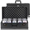 VEVOR Graded Card Storage Box, 5 Slots, Graded Sports Cards Holder Carrying Case with Coded Lock Foam Dividers