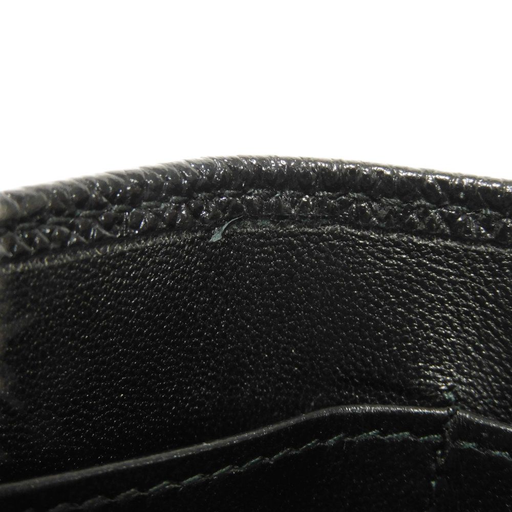 Used 11679 Trifold Wallet 288648 7942 RFID IC Chip Gold Compact Wallet Logo Clip Black Unisex from Japan AUTHENTIC