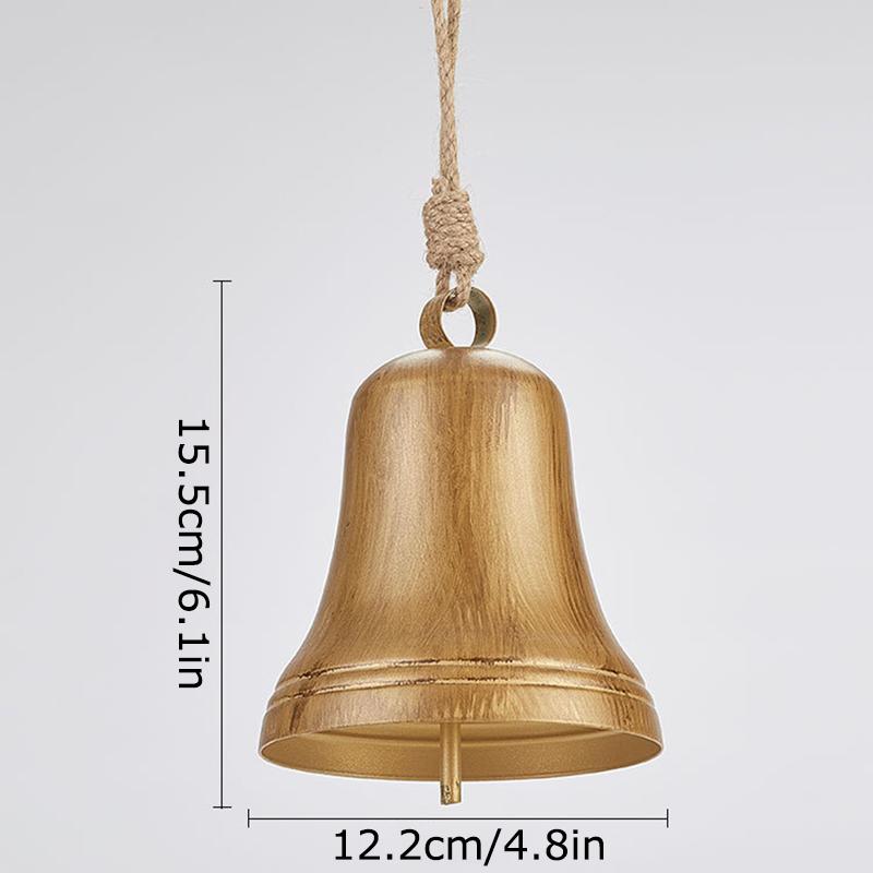 1PC Vintage Metal Jute Bell Decor Timeless Heirloom Rustic Christmas Cow Bells Weather-Resistant