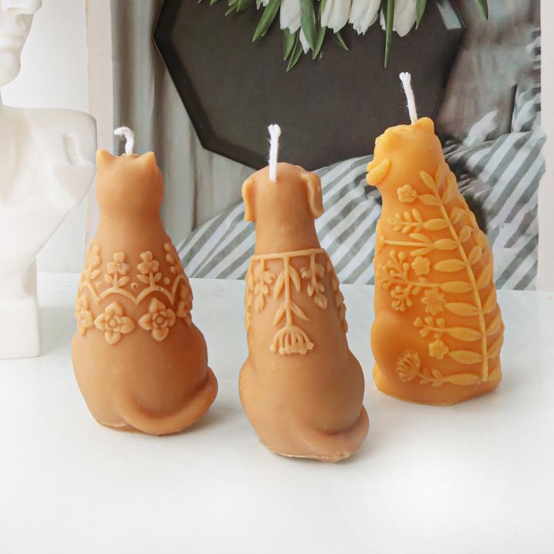 Candle Making Silicone Moulds Crafting Moulds Animal Shape Soap Moulds Silicone Texture Ornament Moulds for Hand-Making