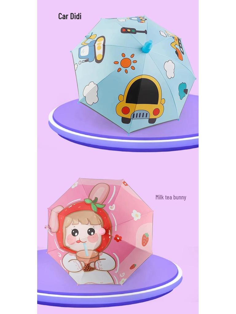 Automatic Dual-Use Kids' Umbrellas - Princess Design for School and Kindergarten