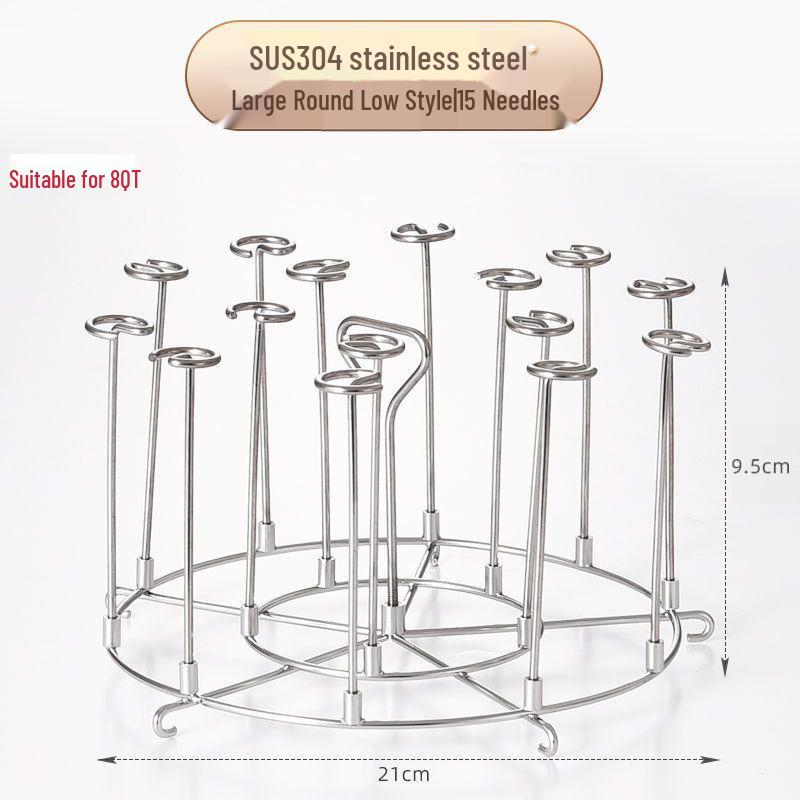 67" Stainless Steel Air Fryer Double-Layer Steaming & Roasting Rack - 4-Pin BBQ & Deep Fryer Accessories with Mesh Shelf.